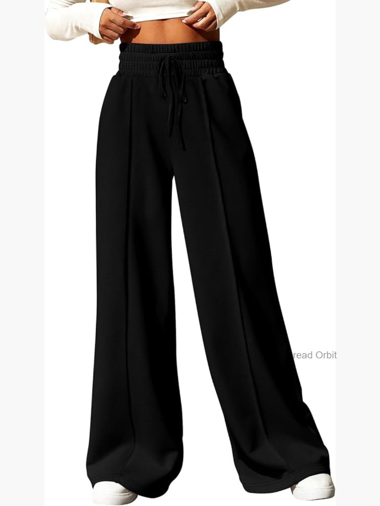 Wide Leg Sweatpants High Waist Joggers Loose Fit Pockets Active Lounge
